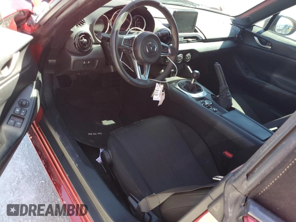 2021 Mazda MX-5 Miata Sport with VIN JM1NDAB7XM0452716, listed as a Copart auction lot 48001955 with 19,168 mi miles and Salvage title. Bid and sale history available at DreamBid. Image 8.