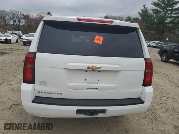 2019 Chevrolet Suburban LT with VIN 1GNSKHKC6KR205434, listed as a Copart auction lot 53950265 with 104,384 mi miles and Salvage Title. Bid and sale history available at DreamBid. Image 6.