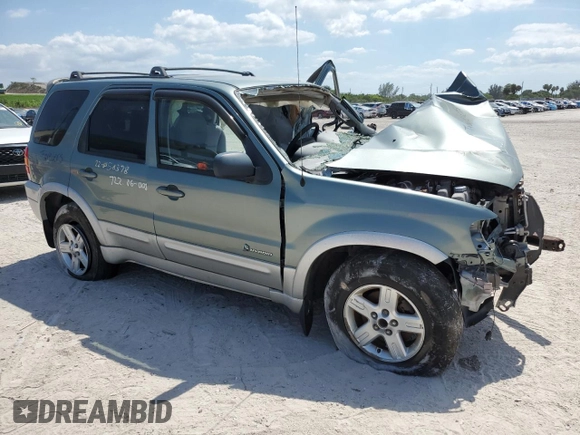 2005 Ford Escape Hybrid with VIN 1FMCU95H05KD42608, listed as a Copart auction lot 55048415 with Not provided miles and Non repairable. Bid and sale history available at DreamBid. Image 4.