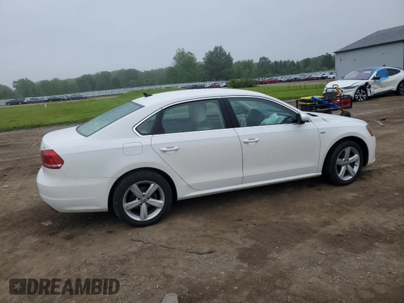 2015 Volkswagen Passat Wolfsburg Edition with VIN 1VWAT7A30FC113366, listed as a Copart auction lot 59846505 with 110,613 mi miles and Salvage title. Bid and sale history available at DreamBid. Image 3.