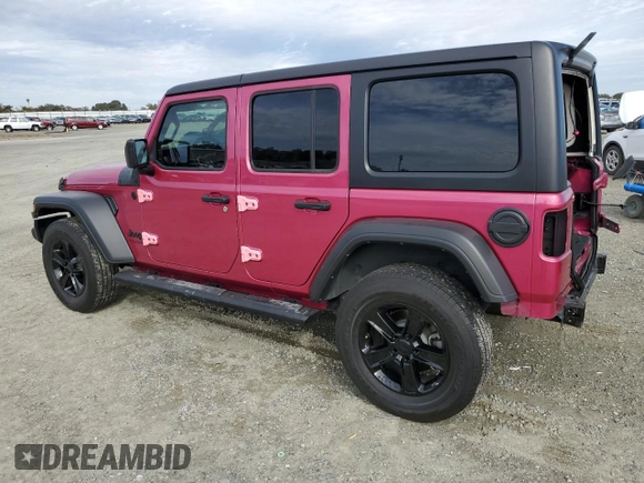 2022 Jeep Wrangler Unlimited Sport S with VIN 1C4HJXDG7NW131012, listed as a Copart auction lot 78890634 with 28,639 mi miles and Salvage Title. Bid and sale history available at carsss.com. Image 2.