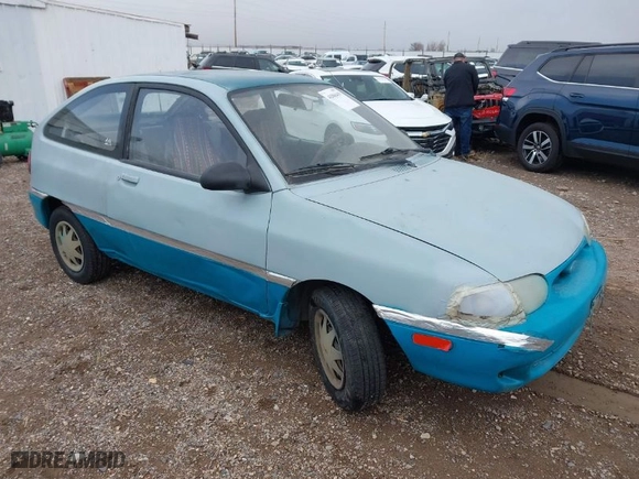 1997 Ford Aspire with VIN KNJLT05H5V6219198, listed as a IAAI auction lot 41806419 with NaN miles. Bid and sale history available at carsss.com. Image 1.