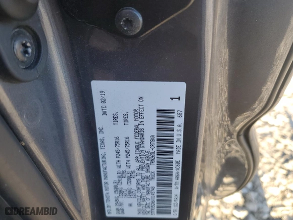 2019 Toyota Tacoma 2WD SR with VIN 5TFRX5GN6KX145748, listed as a Copart auction lot 81575074 with 87,508 mi miles and Salvage Title. Bid and sale history available at carsss.com. Image 14.