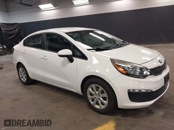 2016 Kia Rio LX with VIN KNADM4A38G6647353, listed as a IAAI auction lot 41822464 with 88,801 mi miles. Bid and sale history available at carsss.com. Image 1.