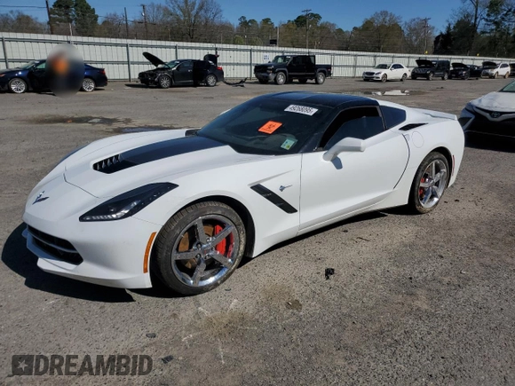 2015 Chevrolet Corvette 2LT with VIN 1G1YD2D7XF5102081, listed as a Copart auction lot 49268095 with 32,256 mi miles and Salvage Title. Bid and sale history available at carsss.com. Image 1.