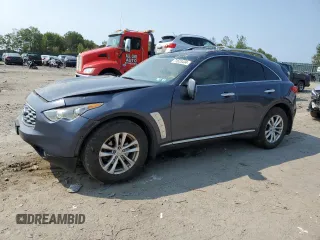2010 Infiniti FX35 with VIN JN8AS1MW6AM853746, listed as a Copart auction lot 71623434 with 0 mi miles and Salvage Title. Bid and sale history available at carsss.com. Image 1.