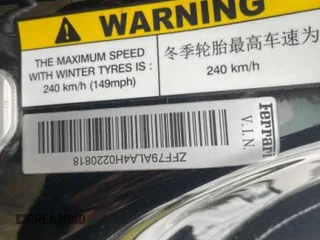 2017 Ferrari 488 z VIN ZFF79ALA4H0220818, wystawiony jako Copart lot #84857004 z przebiegiem 17 208 mil mil oraz Szkody całkowita. Historia ofert i sprzedaży dostępna na DreamBid. Obrazek 10.