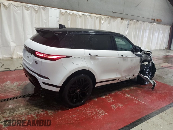 2022 Land Rover Range Rover Evoque R-Dynamic S with VIN SALZT2FX9NH172124, listed as a Copart auction lot 52648505 with 33,447 mi miles and Salvage Title. Bid and sale history available at carsss.com. Image 3.