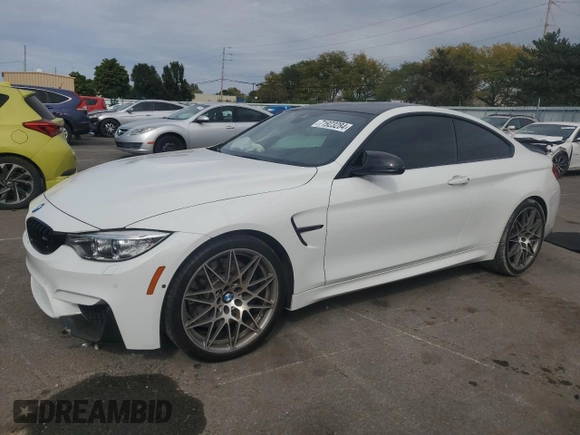 2017 BMW M4 with VIN WBS3R9C54HK709232, listed as a Copart auction lot 71923284 with 59,699 mi miles and Salvage Title. Bid and sale history available at carsss.com. Image 1.