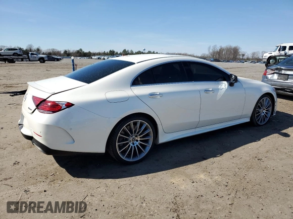 2019 Mercedes-Benz CLS with VIN WDD2J5KB9KA027640, listed as a Copart auction lot 47036264 with 0 mi miles and Salvage Title. Bid and sale history available at carsss.com. Image 3.