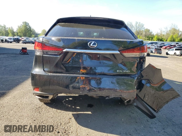 2021 Lexus RX 350 with VIN 2T2JZMDA8MC300445, listed as a Copart auction lot 55858515 with 42,754 mi miles and Salvage title. Bid and sale history available at DreamBid. Image 6.