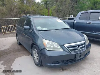 2005 Honda Odyssey EX-L with VIN 5FNRL38705B118740, listed as a IAAI auction lot 41912999 with 195,446 mi miles. Bid and sale history available at carsss.com. Image 6.