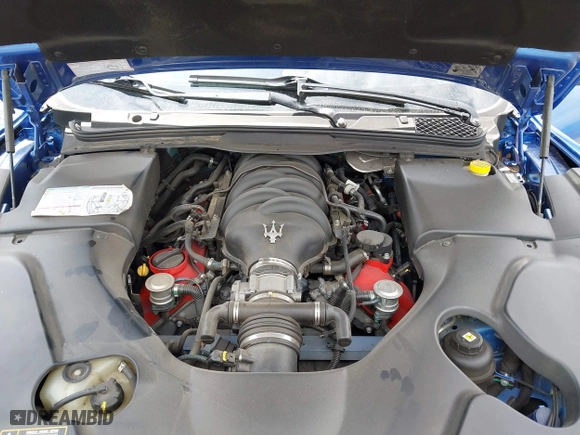 2013 Maserati GranTurismo Sport with VIN ZAM45VLA7D0073503, listed as a IAAI auction lot 41921102 with 53,436 mi miles. Bid and sale history available at carsss.com. Image 10.
