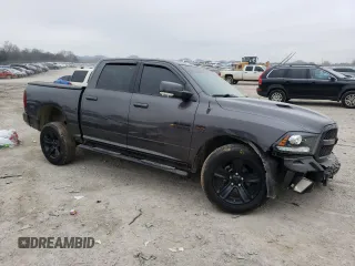 2018 Ram 1500 Night with VIN 1C6RR7MT5JS152010, listed as a Copart auction lot 44012985 with 86,375 mi miles and Salvage Title. Bid and sale history available at carsss.com. Image 4.