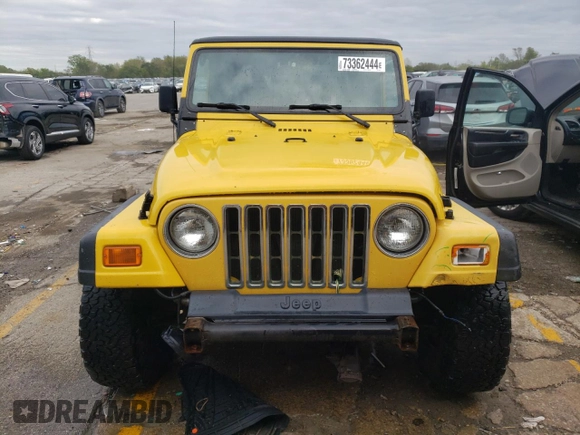 2001 Jeep Wrangler SE with VIN 1J4FA29P21P317171, listed as a Copart auction lot 73362444 with 150,382 mi miles and Salvage Title. Bid and sale history available at carsss.com. Image 5.