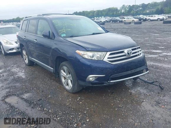 2012 Toyota Highlander Limited with VIN 5TDDK3EH9CS157524, listed as a IAAI auction lot 42340448 with Not provided miles and . Bid and sale history available at DreamBid. Image 1.