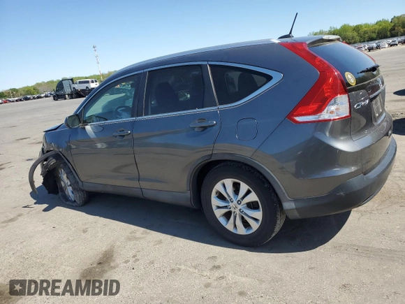 2013 Honda CR-V EX-L with VIN 2HKRM4H72DH645388, listed as a Copart auction lot 54915695 with 91,671 mi miles and Salvage Title. Bid and sale history available at DreamBid. Image 2.