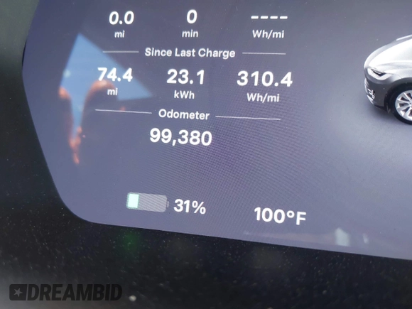 2016 Tesla Model X 70D z VIN 5YJXCAE25GF018477, wystawiony jako IAAI lot #42208404 z przebiegiem 99 380 mil mil oraz . Historia ofert i sprzedaży dostępna na DreamBid. Obrazek 15.