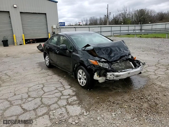 2012 Honda Civic Sdn LX with VIN 19XFB2F52CE084059, listed as a Copart auction lot 49536375 with 0 mi miles and Salvage Title. Bid and sale history available at carsss.com. Image 14.