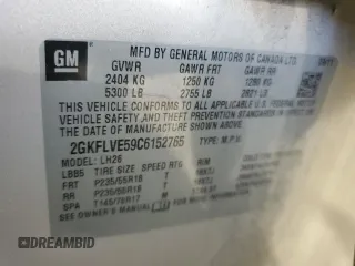 2012 GMC Terrain SLT-1 with VIN 2GKFLVE59C6152765, listed as a Copart auction lot 86766074 with 152,071 mi miles and Salvage Title. Bid and sale history available at carsss.com. Image 15.