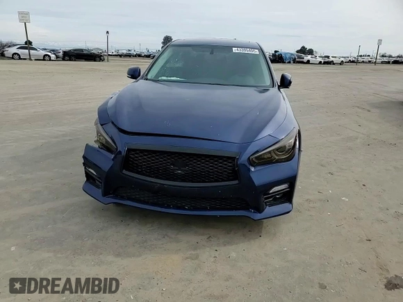 2016 Infiniti Q50 Red Sport 400 with VIN JN1FV7APXGM420158, listed as a Copart auction lot 43395405 with 114,943 mi miles and Salvage title. Bid and sale history available at DreamBid. Image 11.
