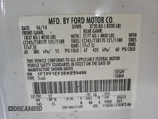 2014 Ford F-150 с VIN 1FTPF1EF3EKE59499, выставлен на аукционе IAAI как лот 42785501 с пробегом 98 119 миль миль и . История ставок и продаж доступна на DreamBid. Изображение 37.