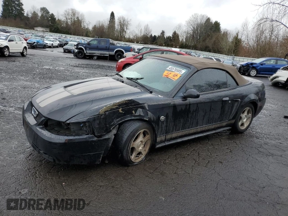 2004 Ford Mustang Deluxe с VIN 1FAFP44454F122839, выставлен на аукционе Copart как лот 45576585 с пробегом 154 049 миль миль и Списание • Salvage title. История ставок и продаж доступна на DreamBid. Изображение 1.