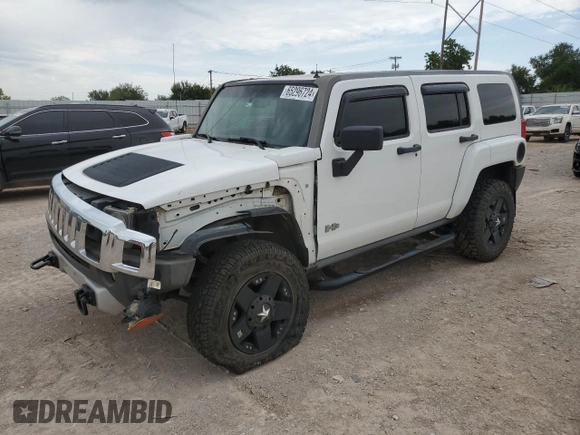 2008 Hummer H3 SUV with VIN 5GTEN13E988136735, listed as a Copart auction lot 65296724 with 216,108 mi miles and Salvage Title. Bid and sale history available at carsss.com. Image 1.