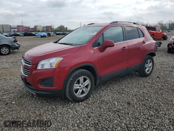 2015 Chevrolet Trax LT with VIN KL7CJRSB3FB117918, listed as a Copart auction lot 54357805 with 54,579 mi miles and Salvage Title. Bid and sale history available at carsss.com. Image 1.