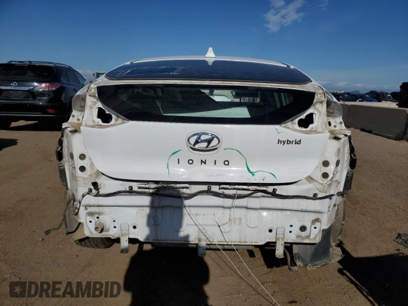 2017 Hyundai Ioniq Limited with VIN KMHC85LC1HU051550, listed as a Copart auction lot 55484925 with 140,752 mi miles and Salvage title. Bid and sale history available at DreamBid. Image 6.