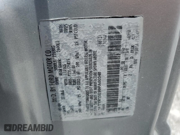 2009 Ford Ranger XL z VIN 1FTYR15E99PA60348, wystawiony jako Copart lot #60277425 z przebiegiem 141 157 mil mil oraz Szkoda całkowita • Salvage title. Historia ofert i sprzedaży dostępna na DreamBid. Obrazek 12.