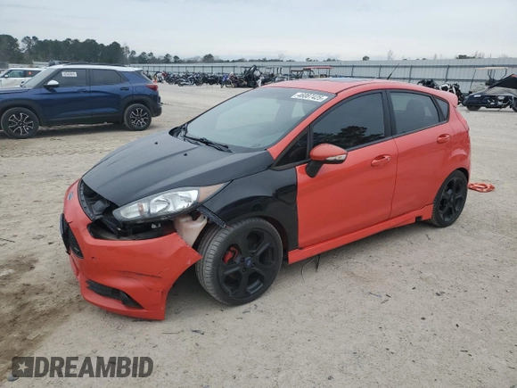 2015 Ford Fiesta ST with VIN 3FADP4GX7FM148407, listed as a Copart auction lot 46087425 with 108,616 mi miles and Clean Title. Bid and sale history available at carsss.com. Image 1.