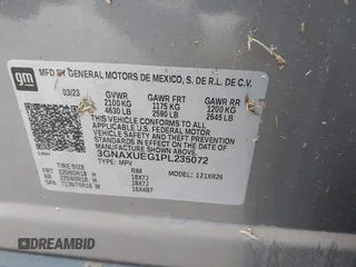 2023 Chevrolet Equinox LT z VIN 3GNAXUEG1PL235072, wystawiony jako IAAI lot #42028596 z przebiegiem Nie podano mil oraz . Historia ofert i sprzedaży dostępna na DreamBid. Obrazek 12.