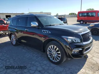 2015 Infiniti QX80 with VIN JN8AZ2NE9F9084032, listed as a Copart auction lot 56218324 with 146,152 mi miles and Salvage Title. Bid and sale history available at carsss.com. Image 4.