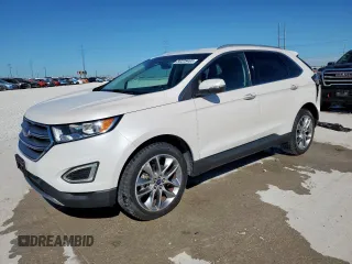 2015 Ford Edge Titanium z VIN 2FMTK3K93FBC38982, wystawiony jako Copart lot #50225465 z przebiegiem 126 110 mil mil oraz Czysty tytuł • Clean title. Historia ofert i sprzedaży dostępna na DreamBid. Obrazek 1.