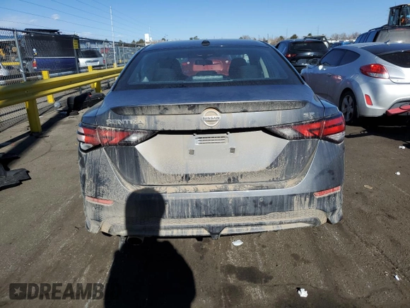 2022 Nissan Sentra SR with VIN 3N1AB8DV7NY285265, listed as a Copart auction lot 43955645 with 21,972 mi miles and Salvage Title. Bid and sale history available at carsss.com. Image 6.