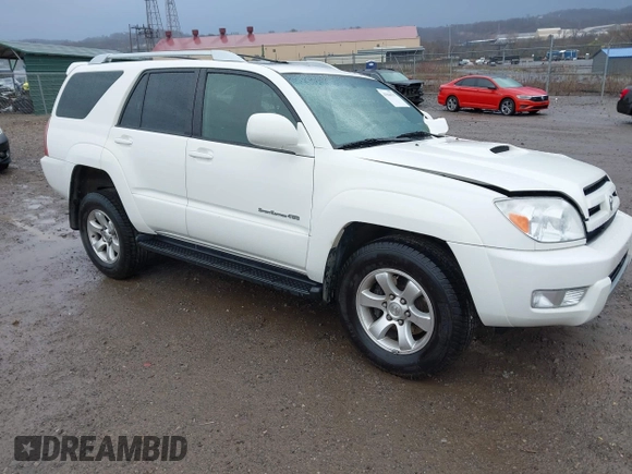 2004 Toyota 4Runner SR5 with VIN JTEBU14R348018992, listed as a IAAI auction lot 41948175 with 106,894 mi miles and . Bid and sale history available at DreamBid. Image 1.