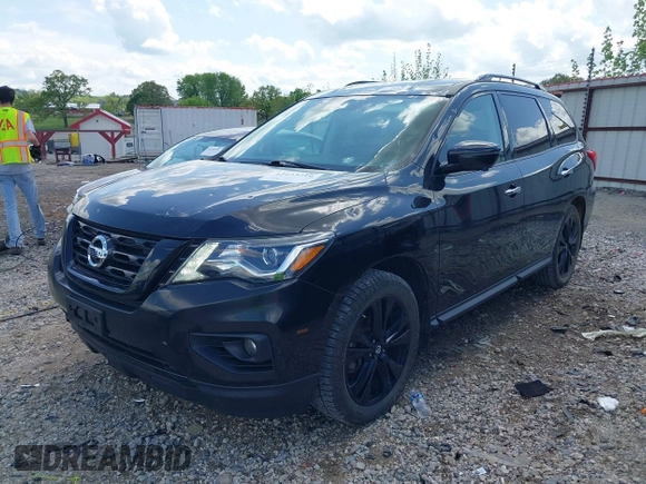 2018 Nissan Pathfinder SV with VIN 5N1DR2MM2JC655224, listed as a IAAI auction lot 42123716 with 101,654 mi miles and . Bid and sale history available at DreamBid. Image 2.
