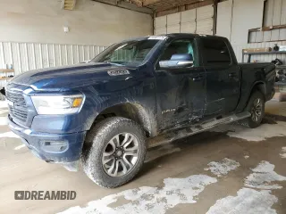 2019 Ram 1500 Big Horn with VIN 1C6SRFFT6KN563442, listed as a Copart auction lot 54961175 with 137,088 mi miles and Salvage title. Bid and sale history available at DreamBid. Image 1.
