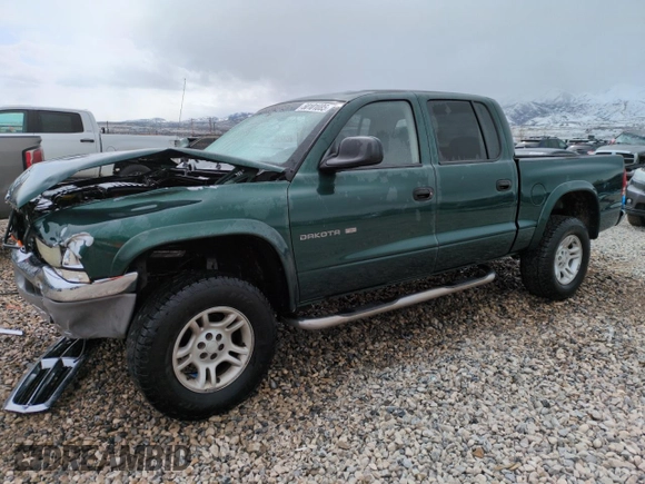 2001 Dodge Dakota Sport with VIN 1B7HG2AN71S340563, listed as a Copart auction lot 50101085 with 222,331 mi miles and Salvage Title. Bid and sale history available at carsss.com. Image 1.