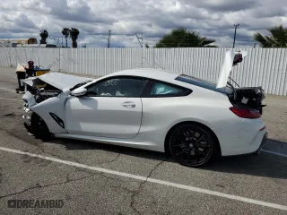 2022 BMW 8 Series 840i with VIN WBAAE2C09NCK22150, listed as a Copart auction lot 51147743 with 0 mi miles and Salvage Title. Bid and sale history available at carsss.com. Image 2.