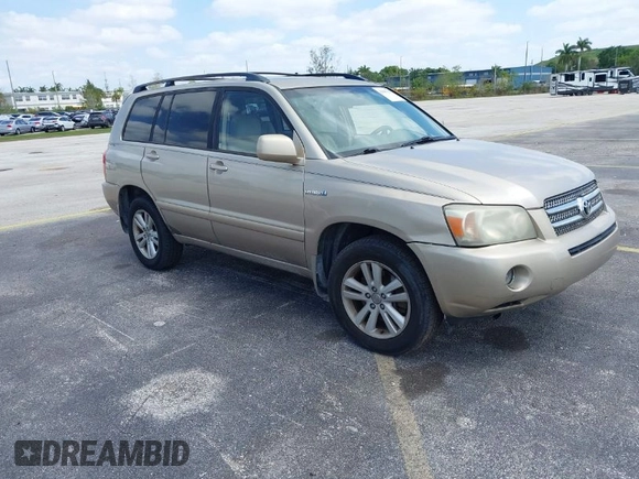 2007 Toyota Highlander Hybrid with VIN JTEHW21A970038823, listed as a IAAI auction lot 42095127 with 193,211 mi miles. Bid and sale history available at carsss.com. Image 1.