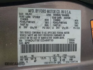 2002 Ford Explorer Limited с VIN 1FMDU75E12ZA88750, выставлен на аукционе IAAI как лот 41986753 с пробегом 160 527 миль миль и . История ставок и продаж доступна на DreamBid. Изображение 9.