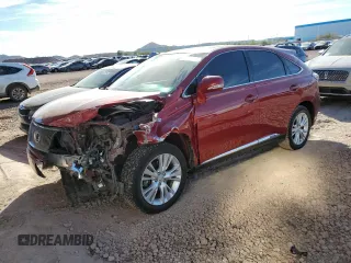 2010 Lexus RX 450h with VIN JTJZB1BA1A2002839, listed as a Copart auction lot 46284065 with 218,698 mi miles and Salvage Title. Bid and sale history available at DreamBid. Image 1.