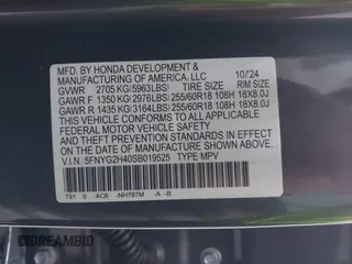 2025 Honda Pilot EX-L z VIN 5FNYG2H40SB019525, wystawiony jako IAAI lot #42190029 z przebiegiem 10 794 mil mil oraz . Historia ofert i sprzedaży dostępna na DreamBid. Obrazek 9.