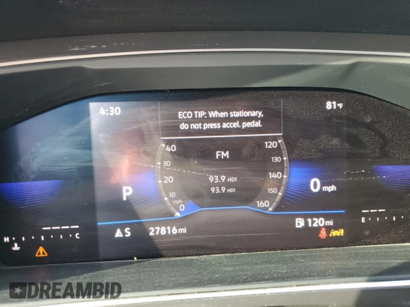 2022 Volkswagen Tiguan SE with VIN 3VV3B7AX2NM026049, listed as a Copart auction lot 43441145 with 27,816 mi miles and Salvage Title. Bid and sale history available at DreamBid. Image 9.