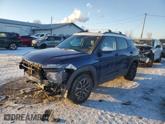 2022 Chevrolet TrailBlazer ACTIV with VIN KL79MVSL4NB031874, listed as a Copart auction lot 88136215 with 76,147 mi miles and Salvage Title. Bid and sale history available at carsss.com. Image 1.