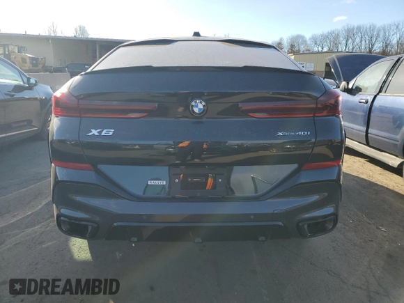 2025 BMW X6 xDrive40i with VIN 5UX33EX04S9Y40724, listed as a Copart auction lot 88339845 with 608 mi miles and Non Repairable. Bid and sale history available at carsss.com. Image 6.