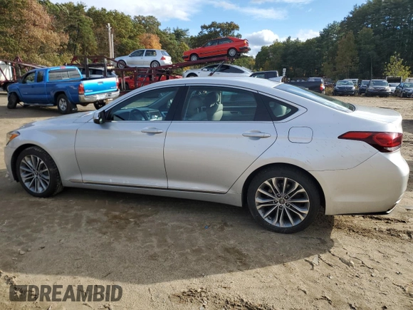 2017 Genesis G80 3.8L with VIN KMHGN4JE2HU201321, listed as a Copart auction lot 75986504 with 79,064 mi miles and Salvage Title. Bid and sale history available at carsss.com. Image 2.