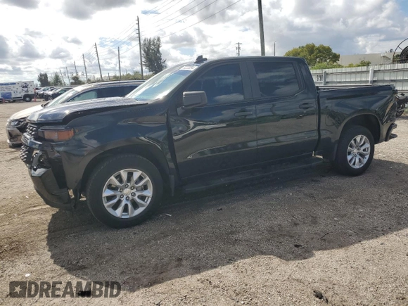 2019 Chevrolet Silverado 1500 Custom with VIN 1GCPWBEF4KZ244447, listed as a Copart auction lot 80223094 with 49,545 mi miles and Salvage Title. Bid and sale history available at carsss.com. Image 1.